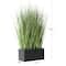 18" Onion Grass Artificial Plant with Black Rectangular Pot